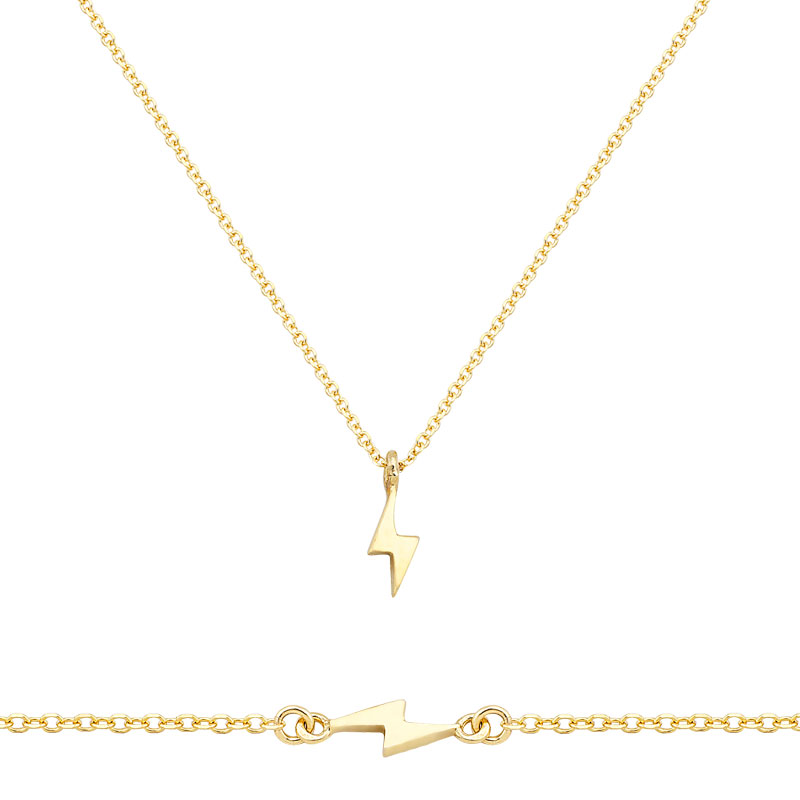 1577 YELLOW GOLD THUNDER NECKLACE2b